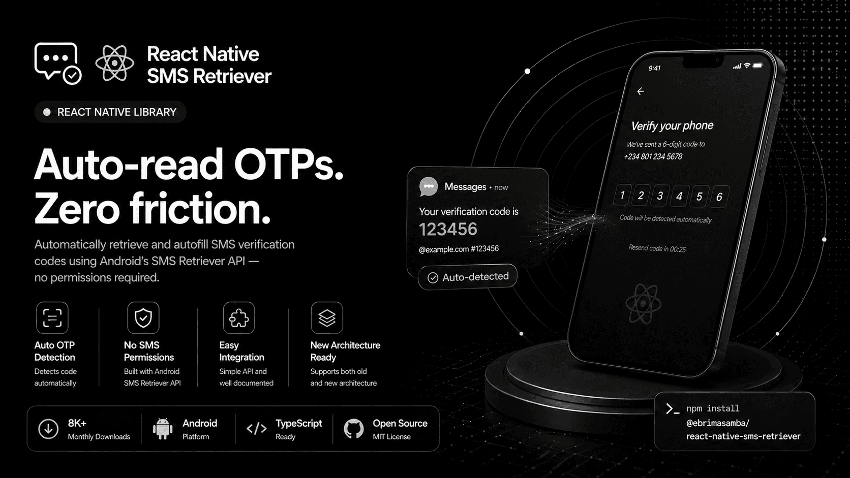 React Native SMS Retriever